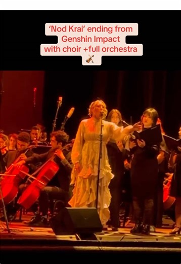 Nod Krai ending with the San Gabriel Symphony and choir🎵🙏🤍 🎻 #soprano#orchestra #genshinimpact