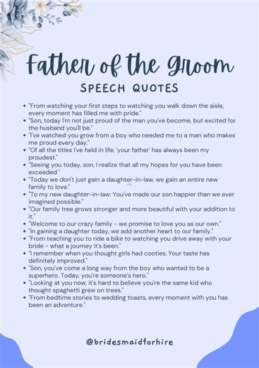 Father speech to son at wedding examples | Honestweddingadvice.com