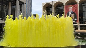 Water in Lincoln Center fountain mysteriously dyed yellow