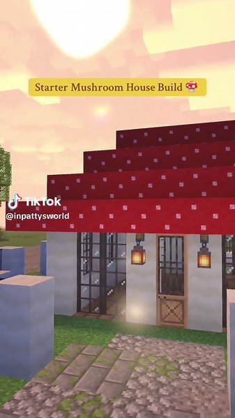 Starter Mushroom House Build in Minecraft Timelapse
