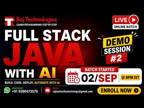 Demo Session #2 | From Core Java to AI Automation: Your Full Stack Development Journey Starts Here