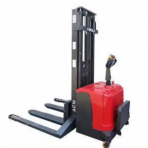 [Hot Item] All Electric Walking Forklift 1ton 1.5 Ton Pallet Stacker Electric Stacker with Charger Battery Small Space Use Fork Lift