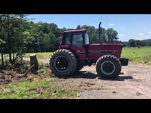 Stump Pulling the Easy Way: 5288 IH Tractor