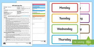 Botanical-Themed Days of the Week Display Cards