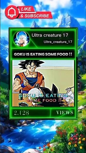 Goku is eating some food #shorts #dragonball #goku #anime