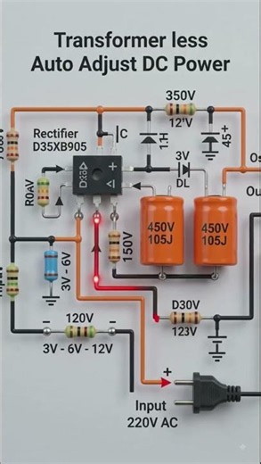 Transformerless Auto Adjust DC Power Supply Circuit | 220V AC to DC Converter | Easy DIY Electronics