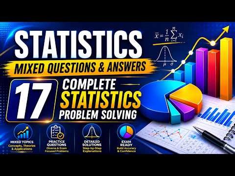Intensive Statistics Mixed Questions & Answers 17 | Full Solution Class with Easy Tricks #Statistics