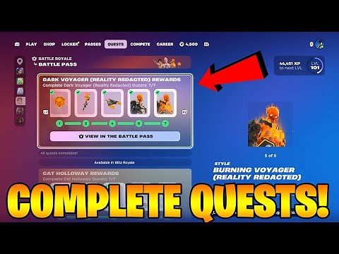 How To COMPLETE ALL DARK VOYAGER REALITY REDACTED QUESTS in Fortnite! (Free Dark Voyager Rewards)