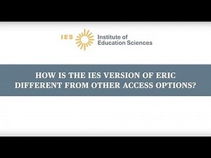 How is the IES Version of ERIC Different From Other Access Options?