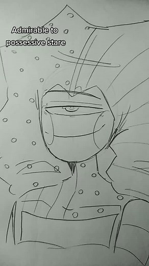 Artistic Transformation: Admirable to Possessive Stare