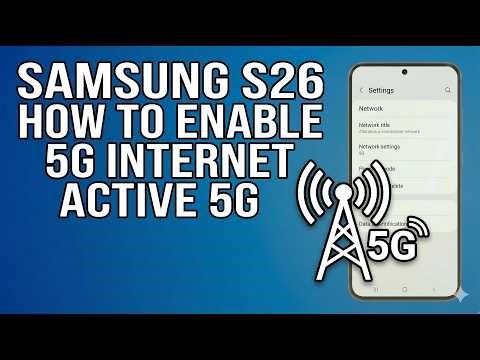 How to Enable & Activate 5G Internet on Samsung Galaxy S26 | S26+ | S26 Ultra