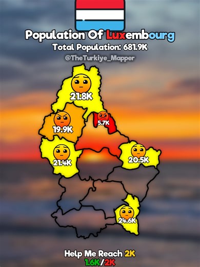 Population Of Luxembourg #europe #luxembourg #map #mapping #geography #history #fyp #edit #discover #theturkiyemapper