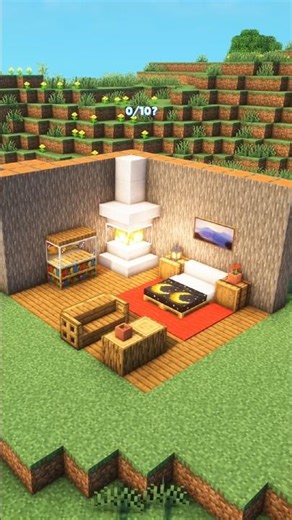 Minecraft Easy Bedroom 🛏️ #minecraft