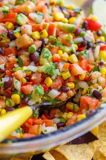 Cowboy Caviar is the go-to appetizer for your weekend get-together. Chips optional (but encouraged)! RECIPE: https://natashaskitchen.com/cowboy-caviar-recipe/ | NatashasKitchen.com