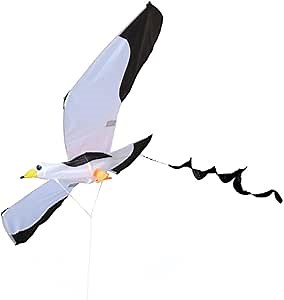 1pc 3D Seagull Kite Windproof Kite Outdoor Flying Toys Outdoor Games Large Kites for Adults Cloth Kite Adults Flying Kites Easy Flyer Kite Plaid Cloth Animal Game Supplies Child