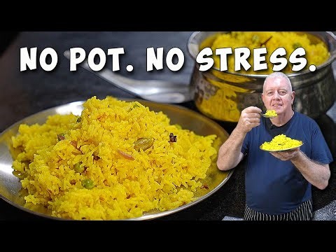 Golden Indian Yellow Rice – Easy Rice Cooker Method!