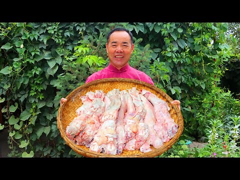 Pure Beef Tendons Braised in Crazy Spicy Sauce for Half Day, Soft and Chewy! | Uncle Rural Gourmet