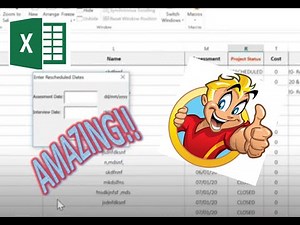 Input box on click of drop down and update cells - EXCEL