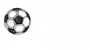 the soccer ball is bouncing. Animation