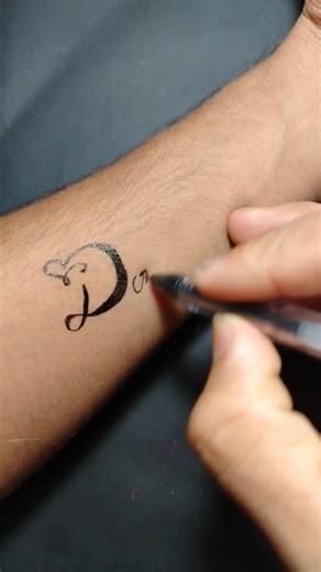 Elegant 'D' Initial Tattoo Idea for Wrist ✨ #shorts #art