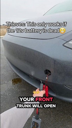 How to open your Tesla if the 12v battery dies… Send this to your Tesla friends so they know😁#tesla