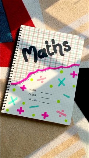 MATHS 😍🌺🧚🏻‍♂️✨ front page for projects & assignments #shorts #ytshorts
