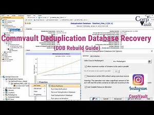 Commvault DDB Rebuild Guide | Fix Deduplication Database Issues P04