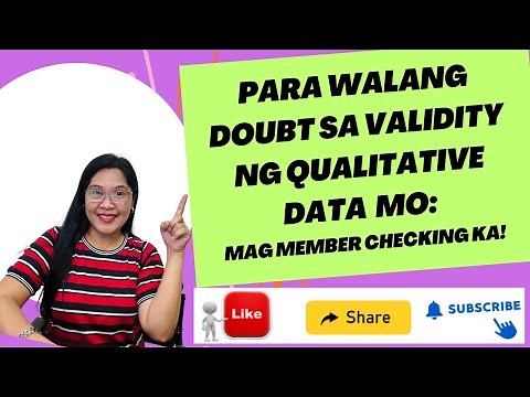 VL34 - Member Checking: Way to validate your qualitative data.