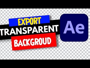 How To Export Transparent Background Videos In After Effects Tutorial