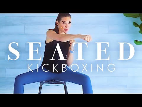 Chair Cardio Kickboxing Workout for Seniors & Beginners w/ Light Weight Arm Toning