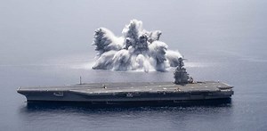 Test blast with new US aircraft carrier registers 3.9 on the Richter Scale