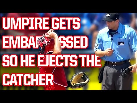 Umpire thinks the catcher embarrassed him and ejects him, a breakdown