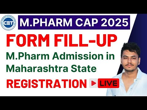 Maharashtra M.Pharm Admission 2025 | Live Form Filling Demo | M.Pharm CAP Round Registration