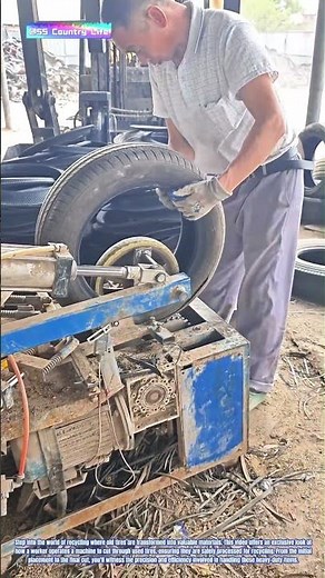 Recycling Tires: The Process of Cutting Used Tires