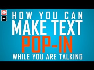 How to make TEXT POP-IN screen while talking? Kinemaster Tutorial