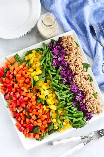 The Best Farro Salad (Eat the Rainbow!)