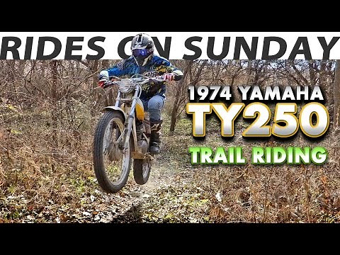 1974 Yamaha TY250 - Trail riding