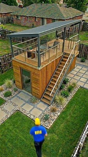 I Turned a Rusty Shipping Container to Modern Tiny House Reveal! 📦#shorts #tinyhouse #containerhome