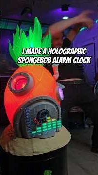 I made a SpongeBob alarm clock #3dprinting #art #spongebob