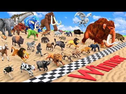 Ultimate Race 50 Wild Animals Speed Challenge Who is the Fastest Animal Revolt Battle Simulator