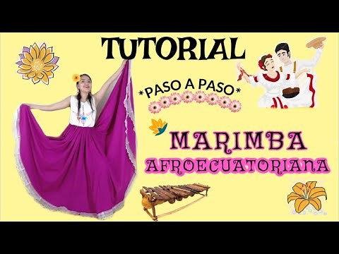 TUTORIAL💃🏻Paso a Paso🕺🏻 de Folklore de la Costa Ecuatoriana☀️/ Marimba 👩🏽‍🦱