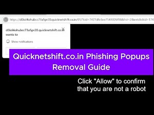 How to Remove Quicknetshift.co.in Phishing Popups?