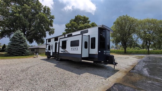Would you believe me if I said this NEW 2025 Puma 402LFT is ONLY $54,995!? This gorgeous destination camper is a MUST-see! 😍 #rv #camp #relax | Walnut Ridge RV
