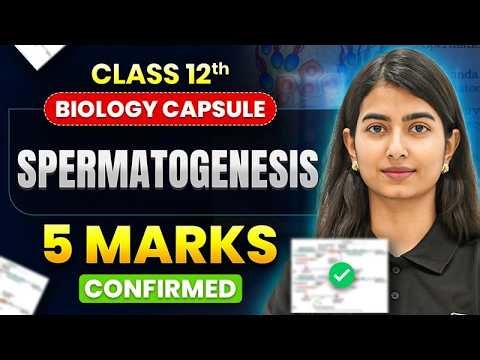 Spermatogenesis Class 12 Biology | Full Explanation in 5 Minutes | Board Exam 2026 | Shivani Ma'am