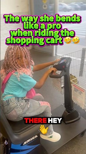 She Rides the Walmart Shopping Cart Like a Pro! 😂🛒