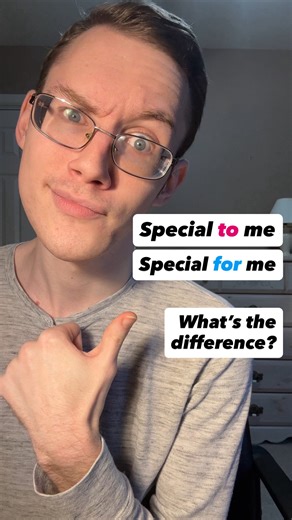 Tim | English Teacher 🇺🇸 | It’s very special TO me, It’s very special FOR me. Do you know the difference in meaning between these two sentences? Many English learners... | Instagram