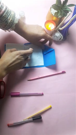 Mini Notebook DIY🎨💜 Easy Paper Notebook#diy #easypapercraft #art