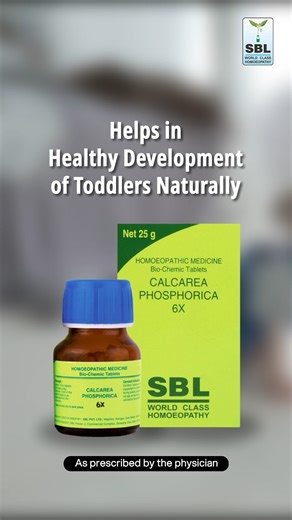 🌿 Strong bones, healthy growth, and natural balance begin from within 🌿 SBL Calcarea Phosphorica Biochemic Tablets are trusted biochemic (cell salt) remedies that support the body’s mineral balance and cellular health. Known as Calc Phos, this natural aid helps the body absorb and utilize calcium, making it a go-to choice for growth, development, and recovery. Buy Now: https://sblglobal.com/product/calcarea-phosphorica-6x-combo-25gm-each As prescribed by the physician #SBLHomeopathy #CalcPhos