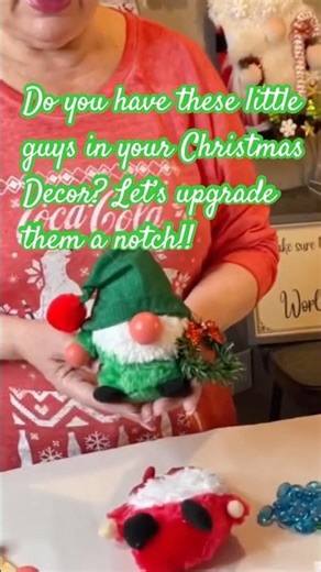 Look in your decorations. Do you have these little Dollar Tree plush gnomes. Let’s up grade them!!