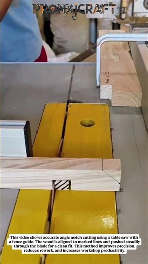 Precise Angle Notch Cutting with Table Saw | Clean Woodworking Technique